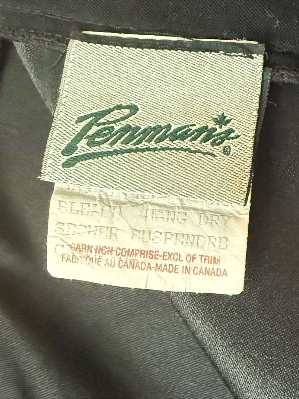 Vintage 90s Penmans Made in Canada Black Maxi Pencil Skirt Back Slit Size 13/14 - Picture 4 of 5